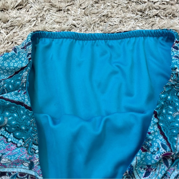 Blue feather midi skirt - Picture 3 of 3